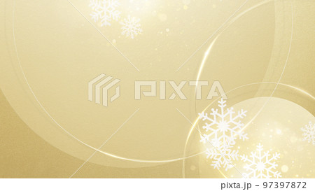 ゴールドの雪の背景 97397872