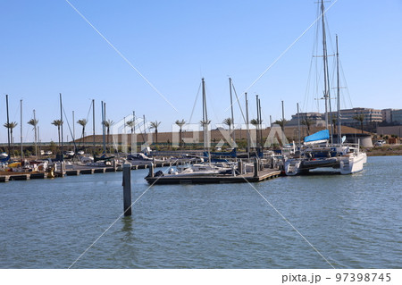 Oyster point beach and marina, Brisbane, California 97398745