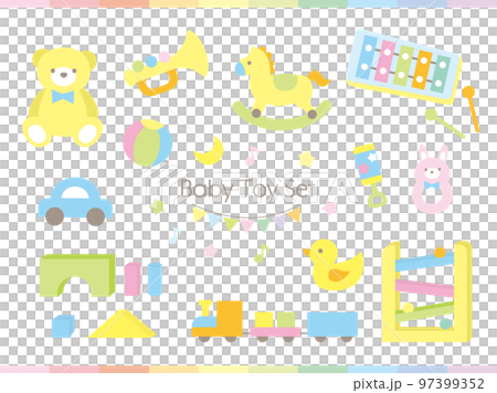 赤ちゃん用のおもちゃのイラスト素材セット 97399352