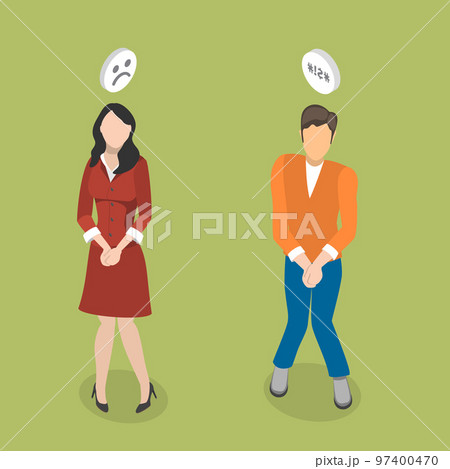 3D Isometric Flat Vector Conceptual Illustration of Urinary Urgency 97400470