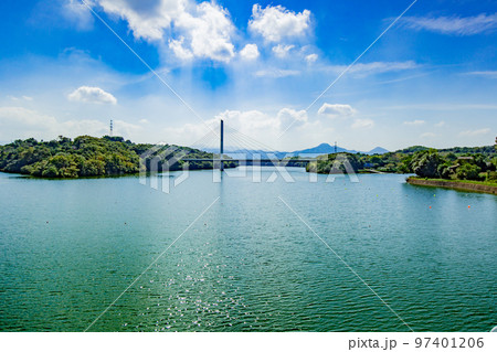 美しい府中湖 府中湖大橋 美しい府中湖 府中湖大橋 97401206
