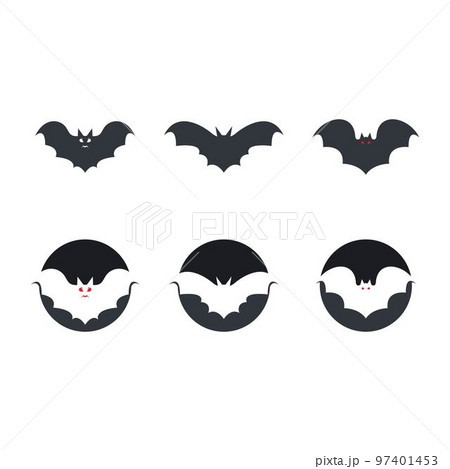 Bat vector icon illustration designのイラスト素材 [97401453] - PIXTA