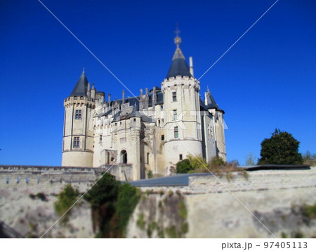 フランス ソミュール城 ジオラマ風 フランス ソミュール城 ジオラマ風 97405113