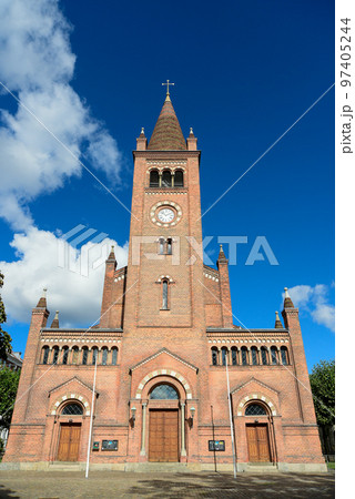 デンマークの首都コペンハーゲンにあるルーテル教会の美しい風景 97405244