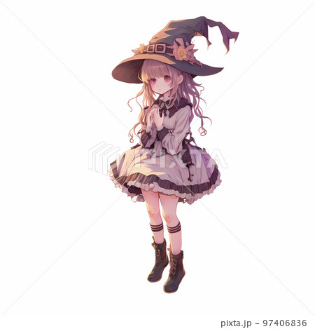 Cute Tiny Anime Dark Witch Chibi Sticker, Animal, Cartoon, Sticker PNG  Transparent Clipart Image and PSD File for Free Download