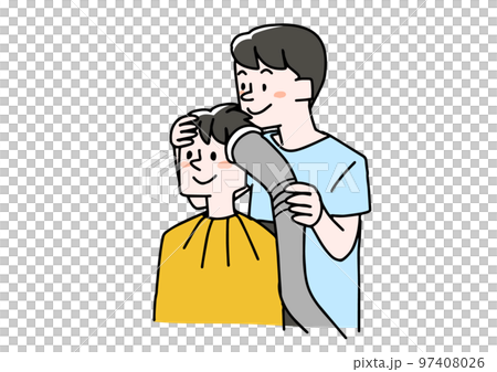A type of hair salon that finishes immediately without shampooing 97408026