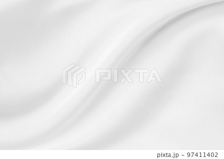 Abstract white fabric with soft wave texture background 97411402