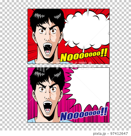 帶有一點美式漫畫的憤怒的日本人 帶有一點美式漫畫的憤怒的日本人 97412647