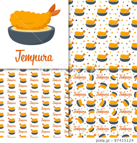 Seamless pattern with Tempura, for decoration Seamless pattern with Tempura, for decoration 97415124