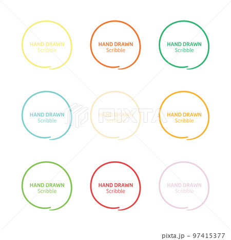 Set of hand drawn scribble 97415377
