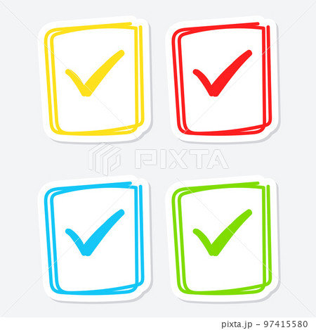 Set of hand drawn Check Markのイラスト素材 [97415580] - PIXTA