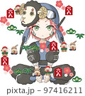 福物干支シリーズイラスト・未年（男の子） 97416211