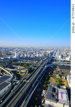 【大阪府】快晴の東大阪ジャンクション 97418821