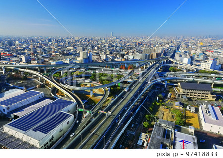 【大阪府】快晴の東大阪ジャンクション 97418833