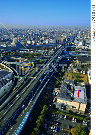 【大阪府】快晴の東大阪ジャンクション 97418841