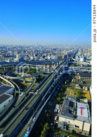 【大阪府】快晴の東大阪ジャンクション 97418844