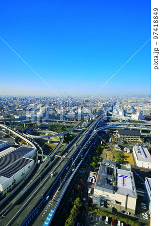 【大阪府】快晴の東大阪ジャンクション 97418849