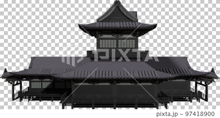 和風の建築物（側面） 97418900