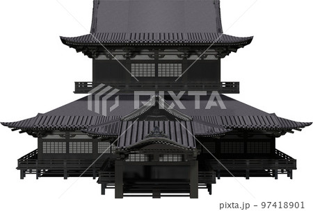 和風の建築物（正面） 97418901