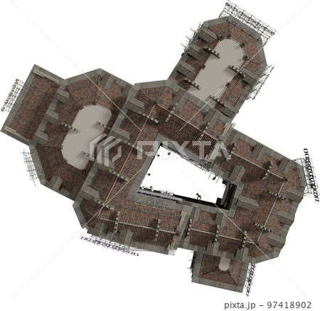 洋風の建築物(平面) 洋風の建築物(平面) 97418902