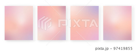 Gradient backgrounds vector set in pastel colors. Gradient wallpapers Colorful vector backgrounds for covers, wallpapers, social media stories, banners, business cards branding design projects screen 97419855