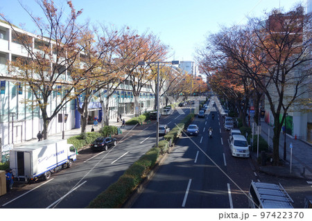 原宿表参道（神宮前歩道橋から。左は表参道ヒルズ：東京都渋谷区） 97422370