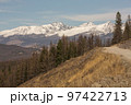 A country road in the mountains.Gorny Altai, Russia 97422713