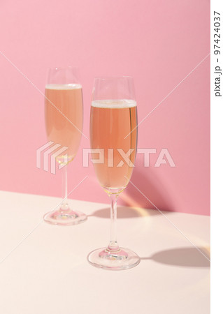 Concept of delicious alcohol drink, tasty Champagne Concept of delicious alcohol drink, tasty Champagne 97424037