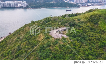 7 Dec 2022 Remains of a WWII searchlight battery at Lei Yue Mun Coast 97426342