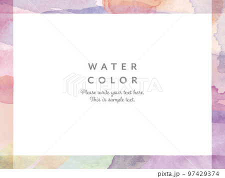 印象的な水彩のフレーム 97429374