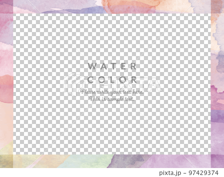 印象的な水彩のフレーム 97429374