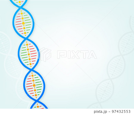 DNA structure Icon set. Structure molecule and cell, chromosome. Genetic engineering. Vector stock illustration 97432553