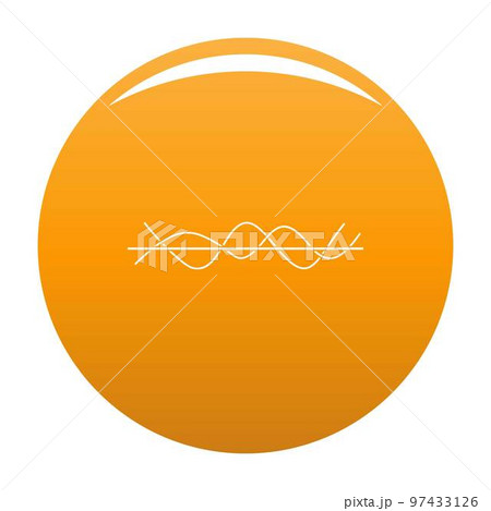 Equalizer effect record icon. Simple illustration of equalizer effect record vector icon for any design orange 97433126
