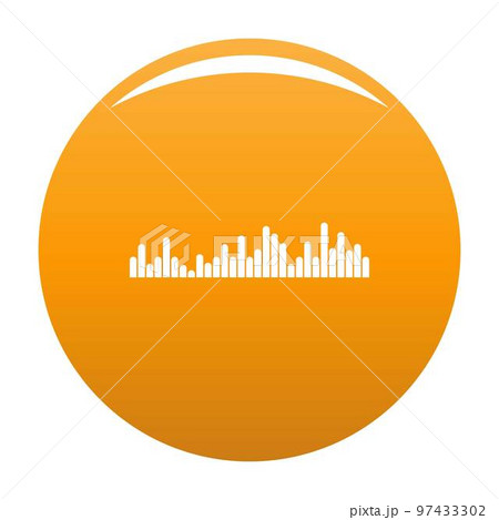 Equalizer vibration icon. Simple illustration of equalizer vibration vector icon for any design orange 97433302