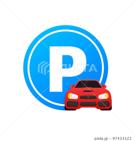 Car parking icon. Car park, lot. Parking zone. Car parking icon. Car park, lot. Parking zone. 97433322
