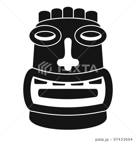 Hawaii idol face icon. Simple illustration of - Stock