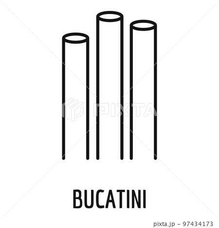 Bucatini icon. Outline bucatini vector icon for web design isolated on white background 97434173
