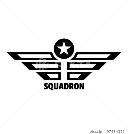 Squadron logo. Simple illustration of squadron vector logo for web design isolated on white background 97434322