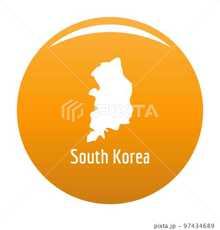 South Korea map in black. Simple illustration of South Korea map vector isolated on white background 97434689