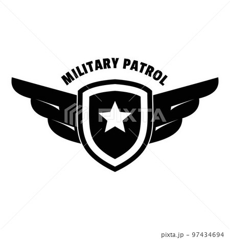 Military army patrol logo. Simple illustration of military army patrol vector logo for web design isolated on white background 97434694