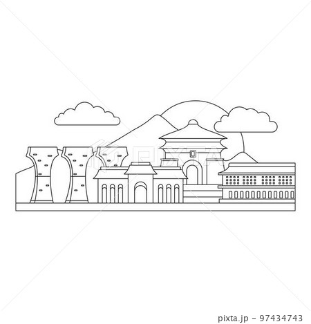 Taipei icon. Outline taipei vector icon for web design isolated on white background 97434743