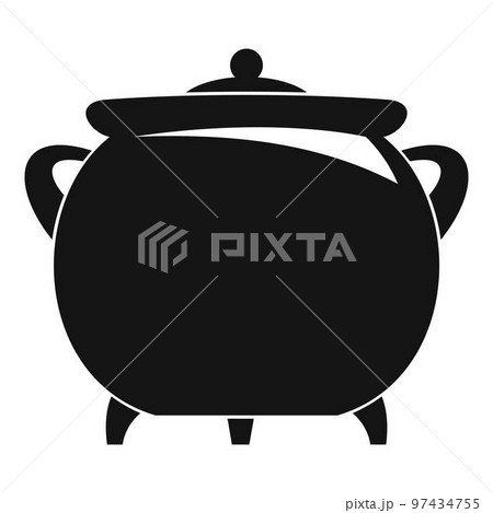 Cauldron icon. Simple illustration of cauldron vector icon for web design isolated on white background 97434755