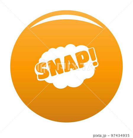 Comic boom snap icon. Simple illustration of comic boom snap vector icon for any design orange 97434935