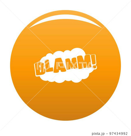 Comic boom blamm icon. Simple illustration of comic boom blamm vector icon for any design orange 97434992