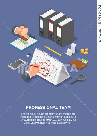 Tax professional team banner vertical. Isometric illustration of vector tax professional team banner vertical for web design Tax professional team banner vertical. Isometric illustration of vector tax professional team banner vertical for web design 97435002