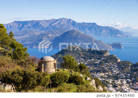 Touristic Town on Capri Island in Bay of Naples, Italy. Touristic Town on Capri Island in Bay of Naples, Italy. 97435460