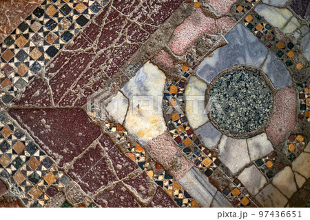 Byzantine mosaics on the floor of St. Nicholas Church Demre, Turkey. Byzantine mosaics on the floor of St. Nicholas Church Demre, Turkey. 97436651