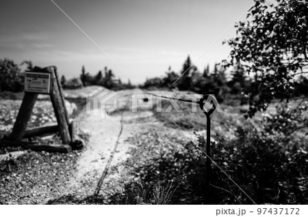Roped off section of Acadia National Park to protect habitat and visitors Roped off section of Acadia National Park to protect habitat and visitors 97437172