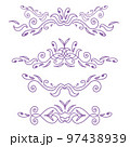 Set of linear doodle monograms 97438939