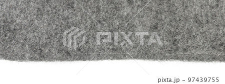 Felt texture. Texture of gray felt isolated on white background. Abstract background with natural gray felt. High resolution texture photo 97439755